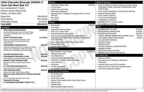 2026 Chevrolet Silverado 2500 LT