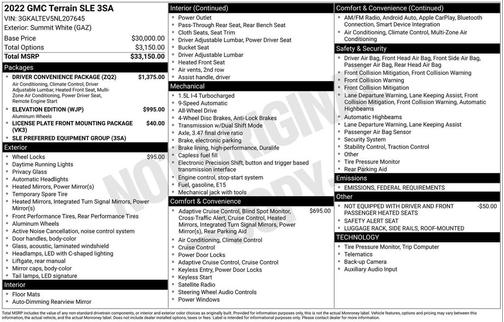 2022 GMC Terrain SLE