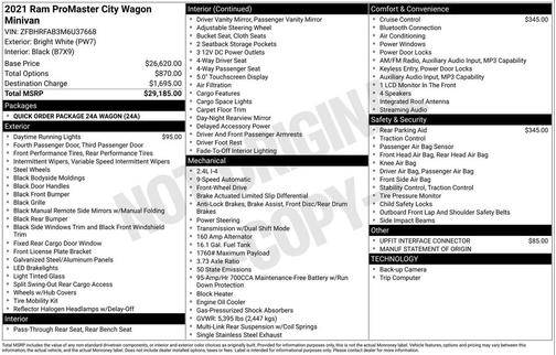 2021 RAM ProMaster City Base