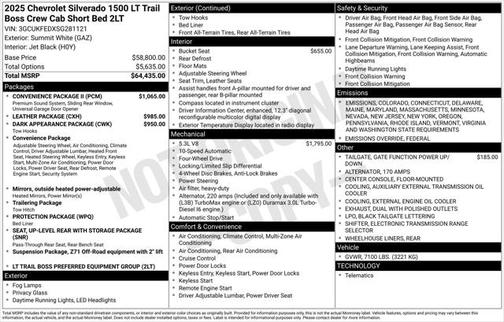 2025 Chevrolet Silverado 1500 LT Trail Boss