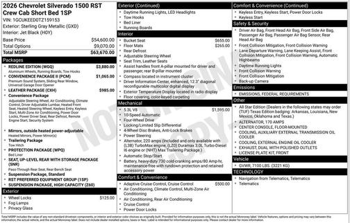2026 Chevrolet Silverado 1500 RST
