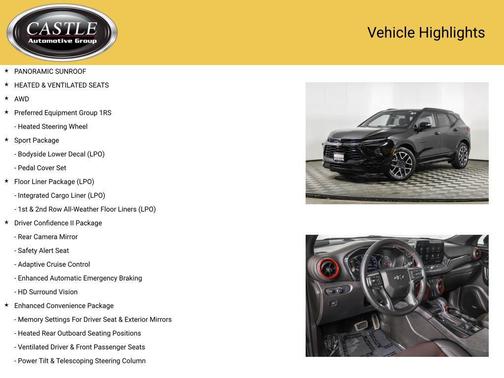 Black 2024 Chevrolet Blazer RS