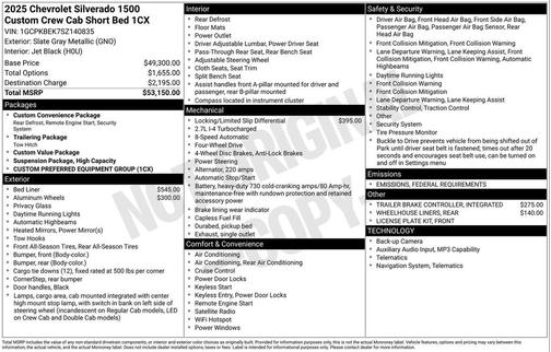 2025 Chevrolet Silverado 1500 Custom