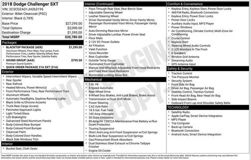 2018 Dodge Challenger SXT