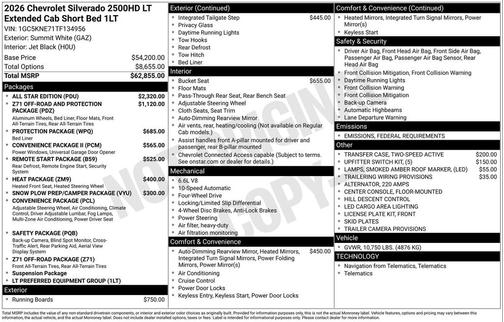 2026 Chevrolet Silverado 2500 LT