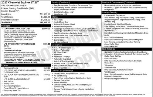 Sterling Gray Metallic 2027 Chevrolet Equinox 1LT