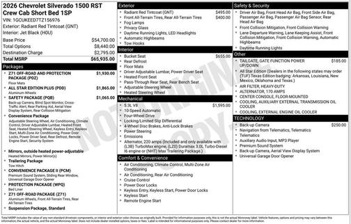 2026 Chevrolet Silverado 1500 RST