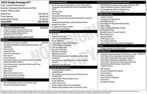 2023 Dodge Durango R/T AWD