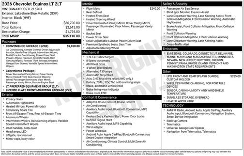 2026 Chevrolet Equinox 1LT