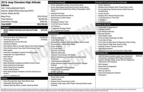 2016 Jeep Cherokee High Altitude