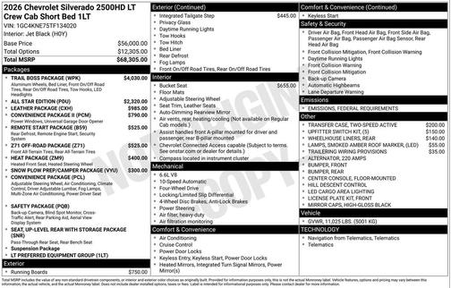 2026 Chevrolet Silverado 2500 LT