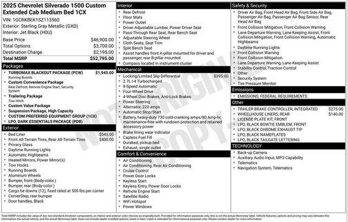 2025 Chevrolet Silverado 1500 Custom