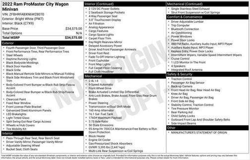 2022 RAM ProMaster City Tradesman