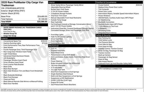 2020 RAM ProMaster City Tradesman