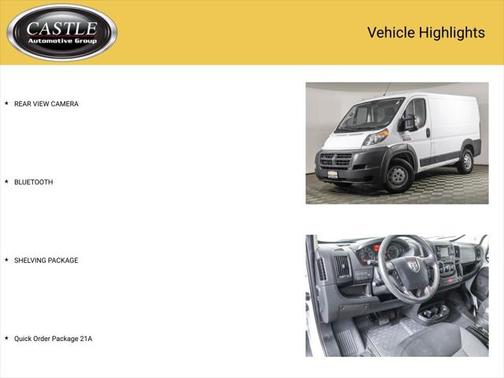 2018 RAM ProMaster 1500 Low Roof