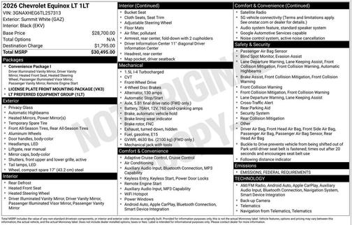 2026 Chevrolet Equinox 1LT