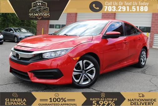 Red 2016 Honda Civic LX