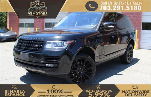 Black 2016 Land Rover Range Rover 3.0L Turbocharged Diesel HSE Td6