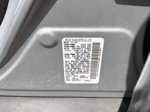 Brilliant Silver Metallic 2019 Nissan Rogue S