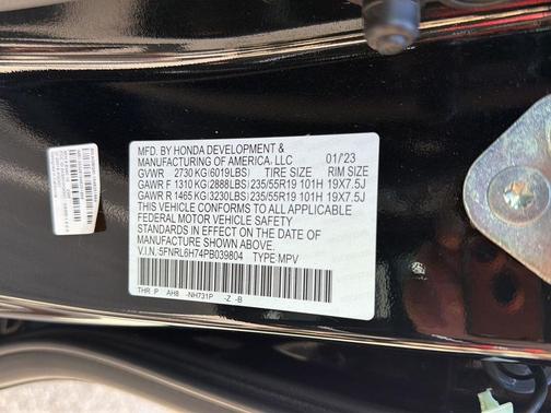 Crystal Black Pearl 2023 Honda Odyssey Sport