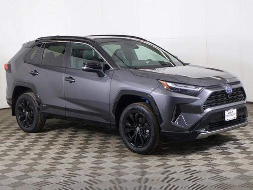 Magnetic Gray Metallic/Midnight Black Metallic 2022 Toyota RAV4 Hybrid SE