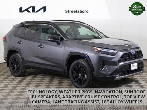 Magnetic Gray Metallic/Midnight Black Metallic 2022 Toyota RAV4 Hybrid SE