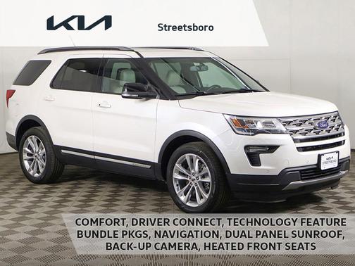 White Platinum Clearcoat Metallic 2018 Ford Explorer XLT