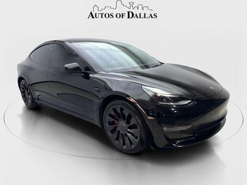 Solid Black 2023 Tesla Model 3 Performance