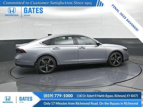 Solar Silver Metallic 2025 Honda Accord Hybrid Sport