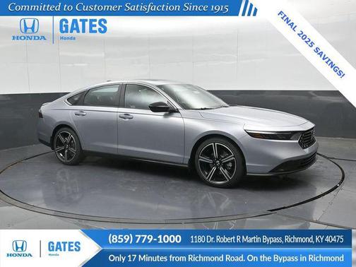 Solar Silver Metallic 2025 Honda Accord Hybrid Sport