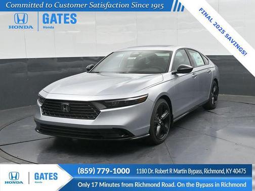 Solar Silver Metallic 2025 Honda Accord Hybrid Sport-L