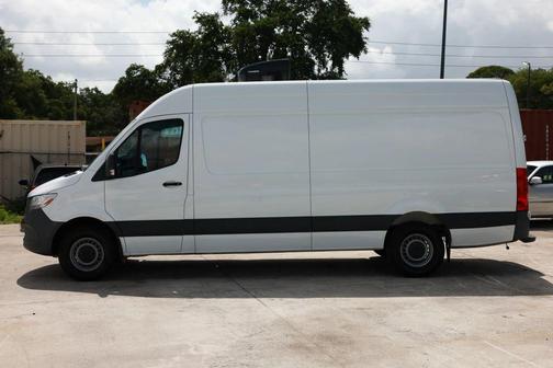 White 2021 Mercedes-Benz Sprinter 2500 High Roof w/170  WB Van 3D
