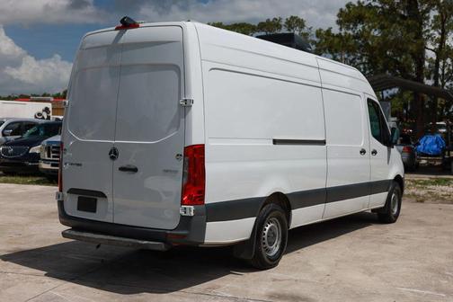White 2021 Mercedes-Benz Sprinter 2500 High Roof w/170  WB Van 3D
