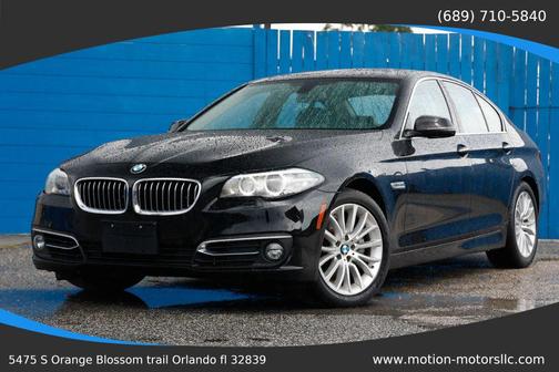 Black 2015 BMW 528 528i Sedan 4D