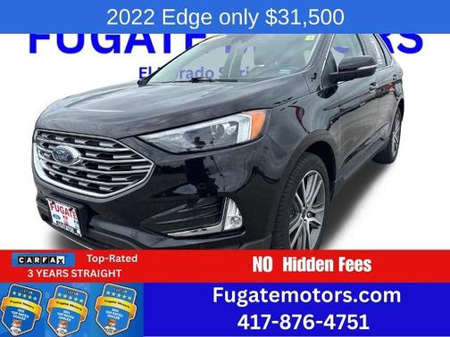 AGATE BLACK METALLIC 2022 Ford Edge TITANIUM