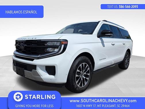 Oxford White 2025 Ford Expedition Max Platinum
