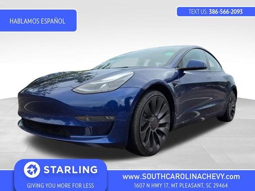 Deep Blue Metallic 2023 Tesla Model 3 Performance
