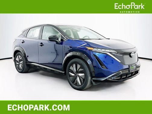 Deep Ocean Blue Pearl/Black Diamond Pearl 2024 Nissan ARIYA ENGAGE+