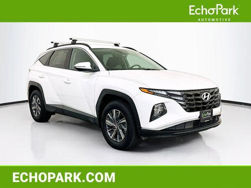Serenity White Pearl 2023 Hyundai TUCSON Hybrid Blue