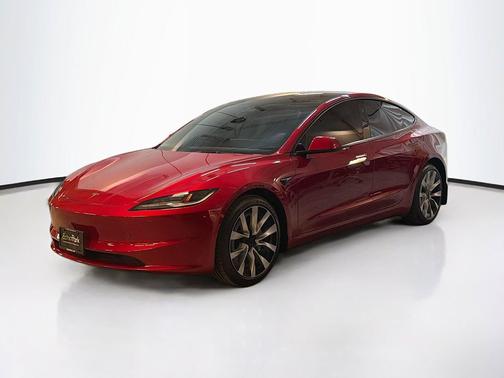Ultra Red 2025 Tesla Model 3 Long Range