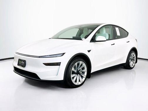 Pearl White Multi-Coat 2026 Tesla Model Y Long Range Launch Series