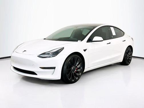 Pearl White Multi-Coat 2022 Tesla Model 3 Performance