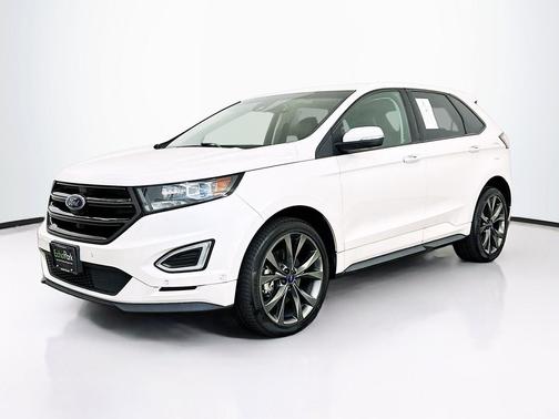 White Platinum Metallic Tri-Coat 2017 Ford Edge Sport