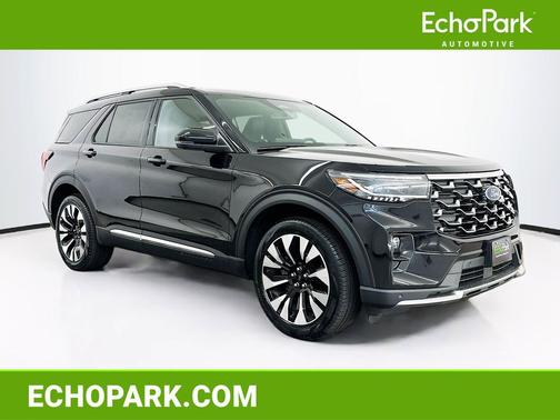 Agate Black Metallic 2025 Ford Explorer Platinum