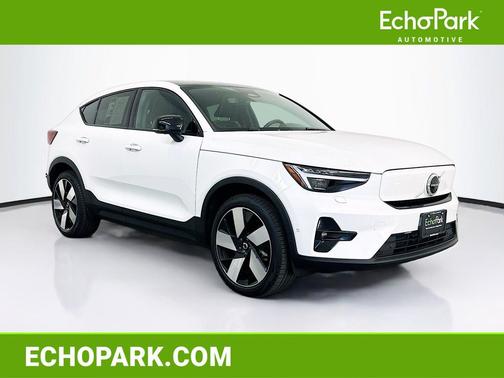 Crystal White Metallic 2023 Volvo C40 Recharge Pure Electric Twin Ultimate