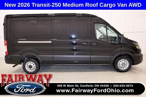 Agate Black Metallic 2026 Ford Transit-250 148 WB Medium Roof Cargo