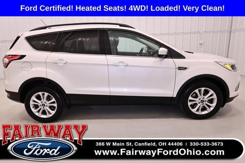 White Platinum Tri-Coat Metallic 2018 Ford Escape SE