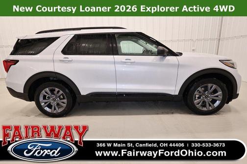Space White Metallic 2026 Ford Explorer Active