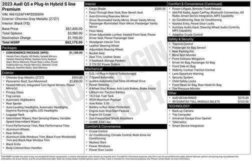 2023 Audi Q5 e 55 S line quattro Premium