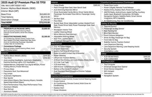 2025 Audi Q7 55 Premium Plus